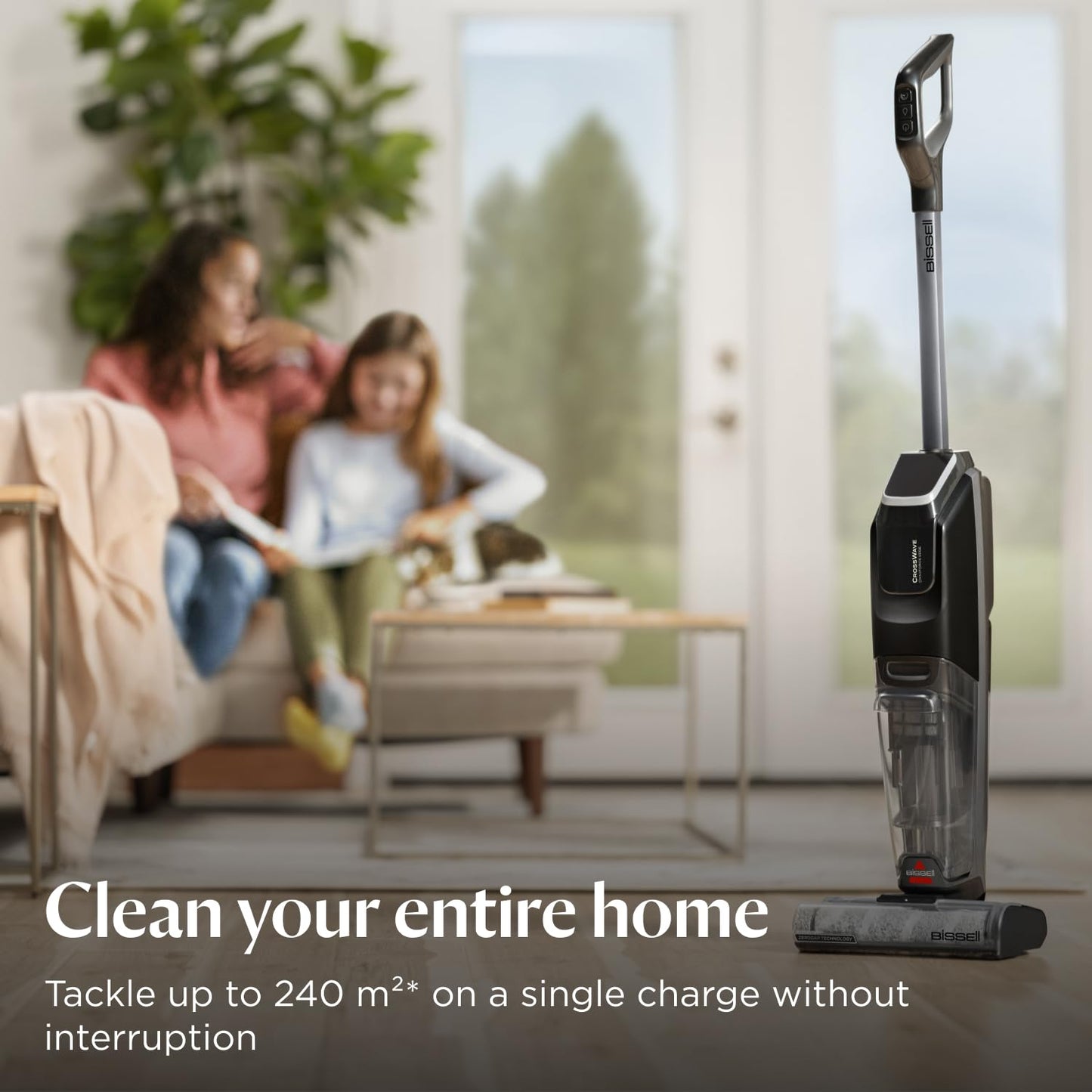 BISSELL CrossWave OmniForce Edge, Cordless Wet-Dry Vacuum Cleaner, Powerful Floor Cleaner, Multi-Surface Wet-Vacuum Cleaner (Hard & Soft), Edge-to-Edge Floor Cleaner machine with ZeroGap™ Tech, 4017E