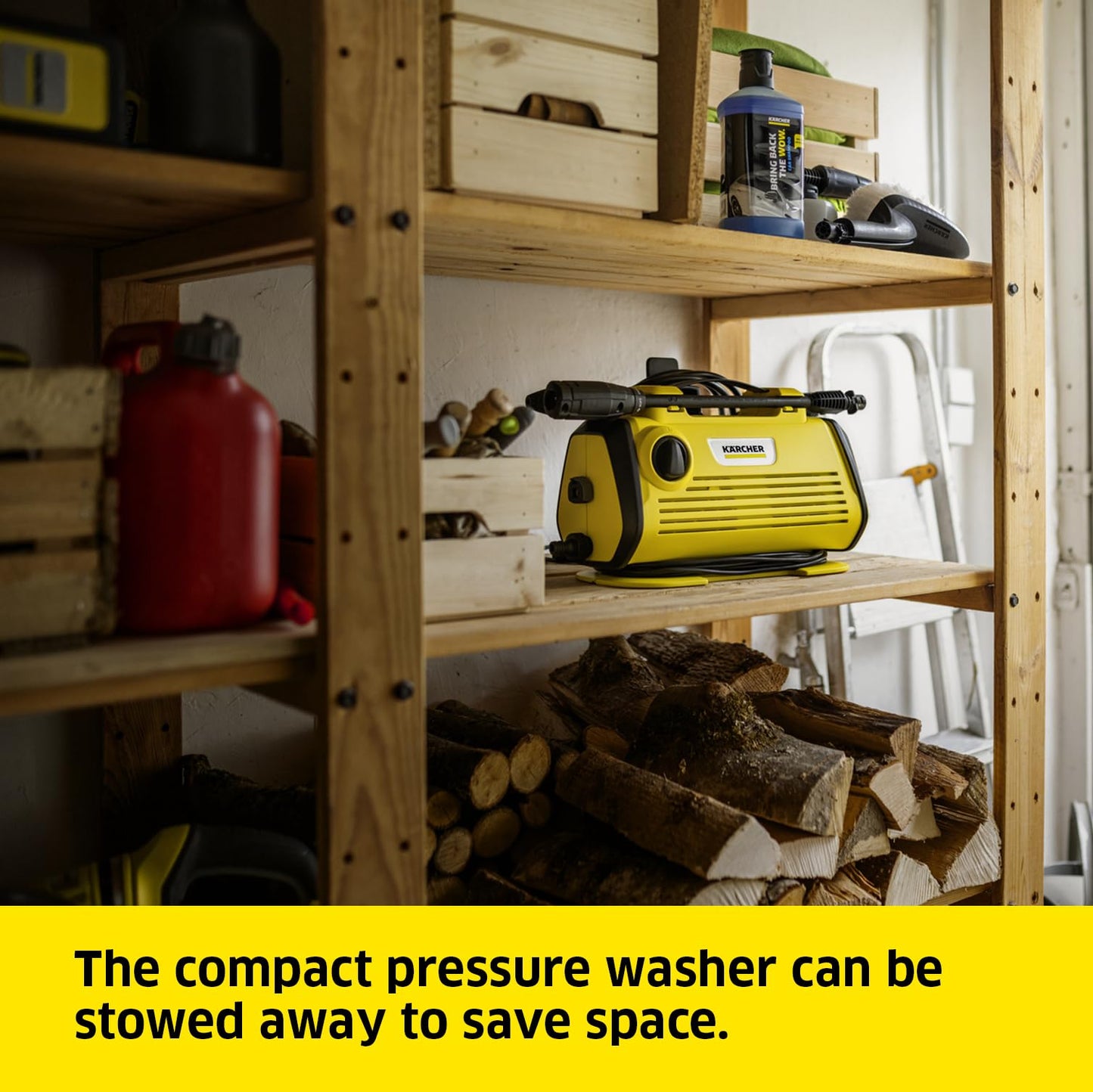 Kärcher K 3 Horizontal pressure washer, pressure: max. 120 bar, flow rate: 380 l/h, area performance: 25 m²/h, water filter, weight: 3.7 kg, high-pressure hose and gun, spray lance, dirt blaster