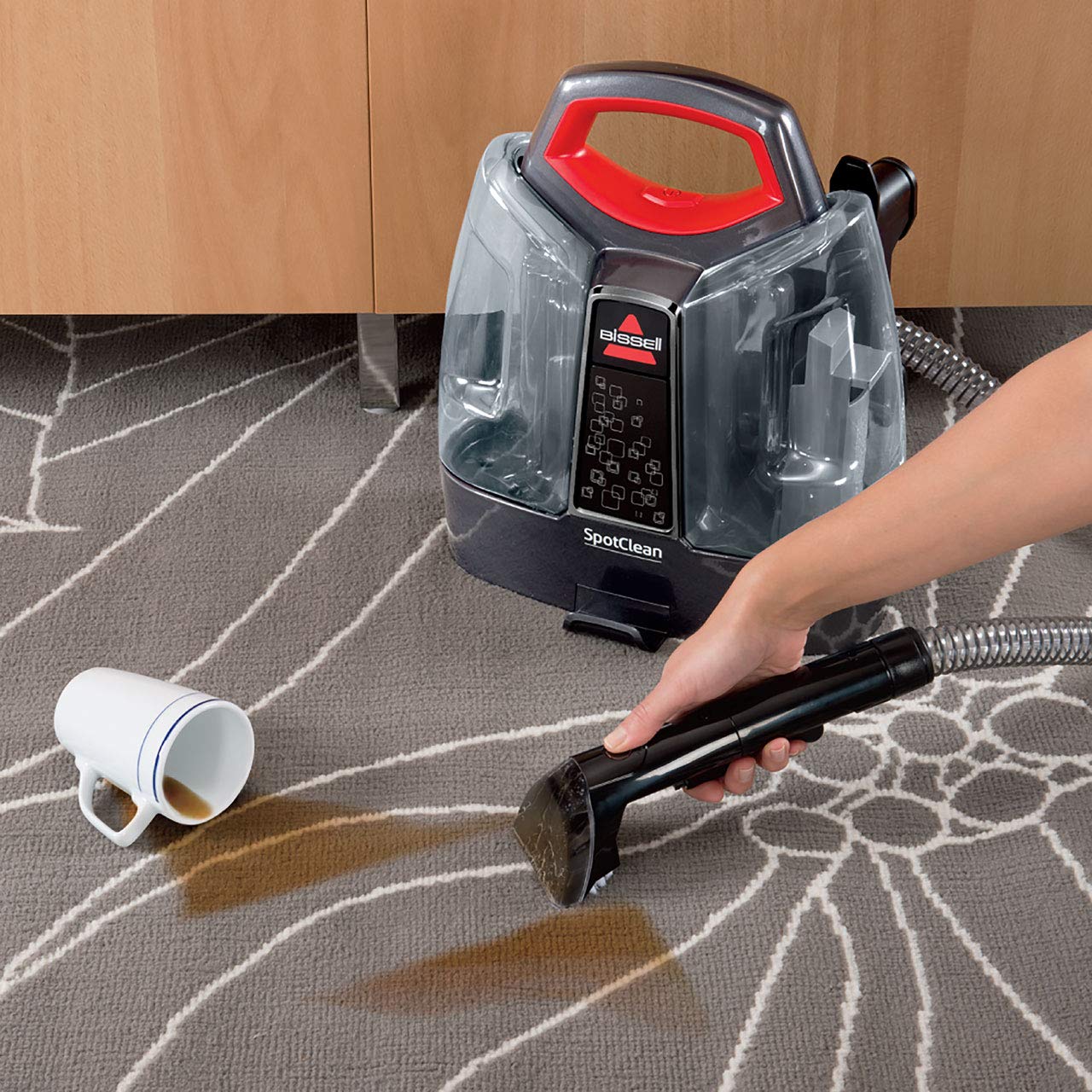 BISSELL SpotClean ProHeat, Carpet Cleaner with HeatWave Technology, Portable Spot Cleaner, Powerful Upholstery Cleaner with 330W Motor, Carpet Stain Remover for Carpets, Sofa Cleaner & Car, 36981