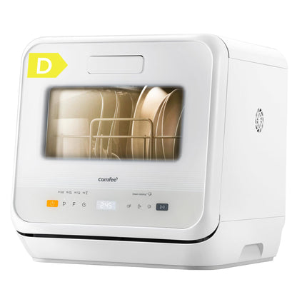 COMFEE‘ Table Top Dishwasher, Mini Countertop Dishwasher with 6+3 Programs, Steam Wash, Baby Care & Fruit Wash, No plumbing, Delay Start, 72H Storage, Perfect for Singles or Couples