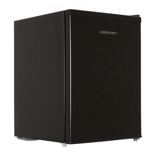 Cookology 67L Small Tabletop Mini Fridge - Reversible Door - Adjustable Temperature Control & Legs - Chiller Box - Black