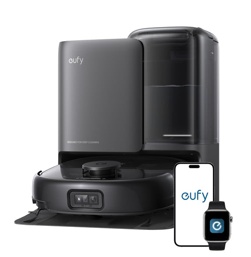 eufy E25 Omni Robot Vacuum Cleaner with Mop, HydroJet System, 20,000 Pa Turbo Powerful Suction, Zero Tangling, Corner-to-Edge Deep Cleaning and Mop Lifting, with Auto All-In-One Station