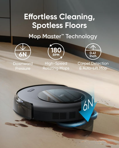 eufy Omni C20, Robot Vacuum Cleaner with Mop, All-in-One Station,7,000 Pa Suction, Ultra-Slim, Auto Emptying, Washing and Drying for Hands-Free Cleaning, Mop Lifting and Carpet Detection (New Edition)