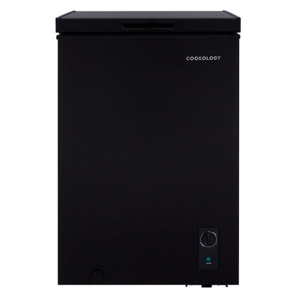 Cookology 99L Freestanding Chest Freezer - For Kitchens, Outbuildings & Garages - Adjustable Feet & Temperature Controls - 4 Star Freezer Rating - Black