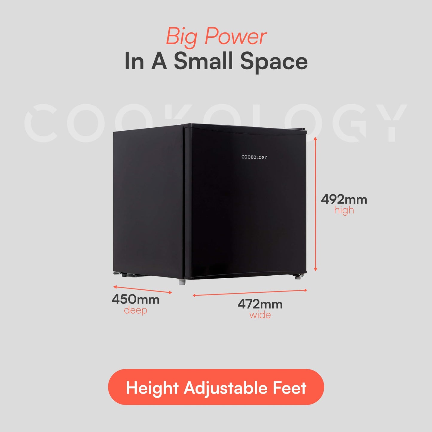 Cookology MFZ32BK Small Table Top Mini Freezer in Black - 31 Litre Capacity - For Counter Tops - Adjustable Temperature Control & Legs - Removable Wire Shelf - 4 Star Freezer Rating