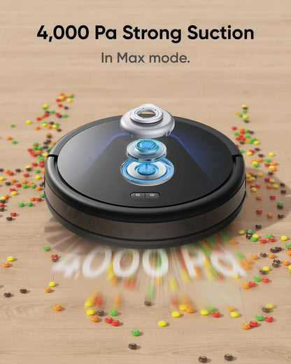 eufy G50 Robot Vacuum Cleaner with 4,000 Pa Strong Suction, Pro-Detangle Comb, Roller Brush, Automatic Charging, Quiet, Work with Alexa, BoostIQ, Ideal for Pet Hair, Hard Floors, Carpet