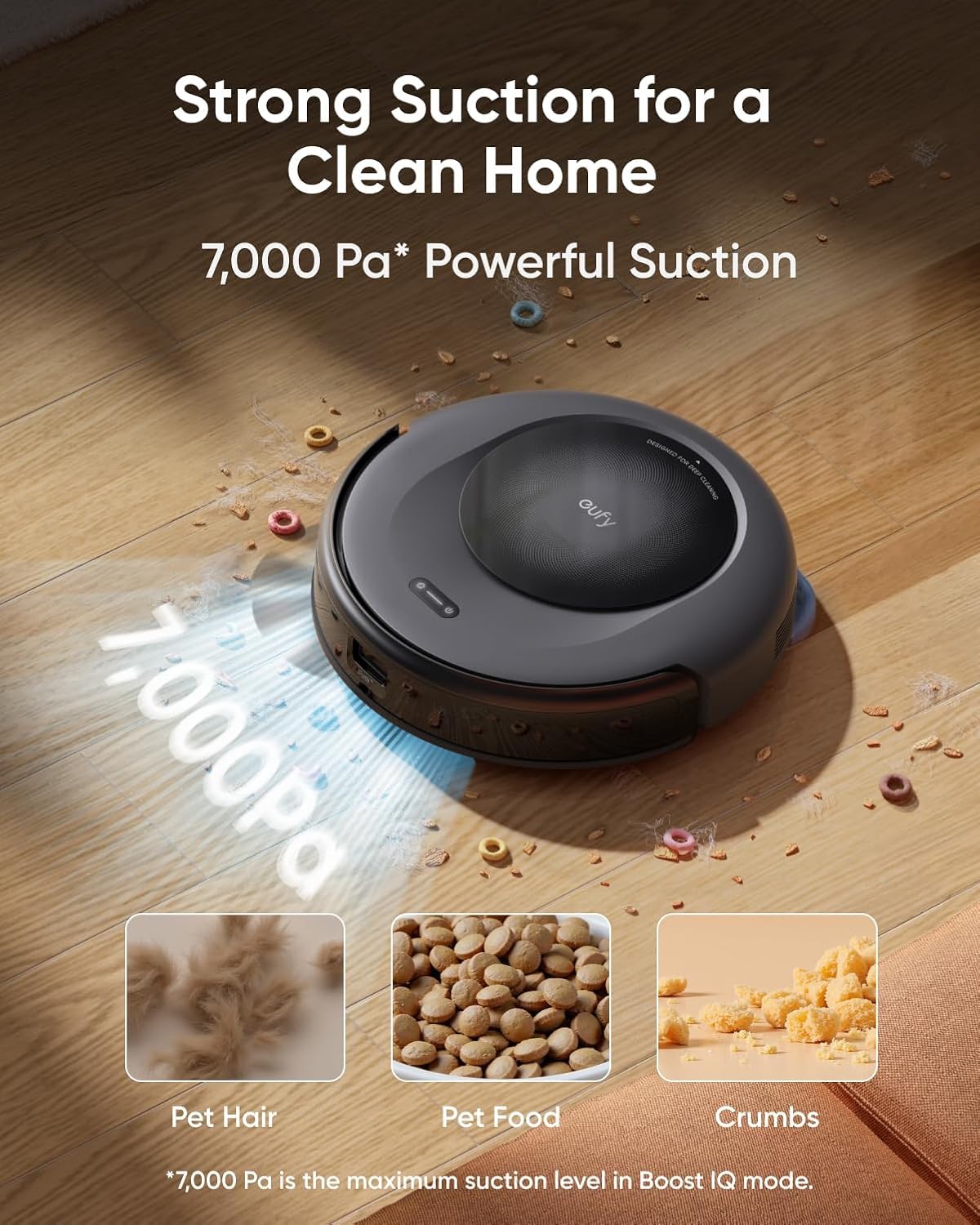 eufy Omni C20, Robot Vacuum Cleaner with Mop, All-in-One Station,7,000 Pa Suction, Ultra-Slim, Auto Emptying, Washing and Drying for Hands-Free Cleaning, Mop Lifting and Carpet Detection (New Edition)