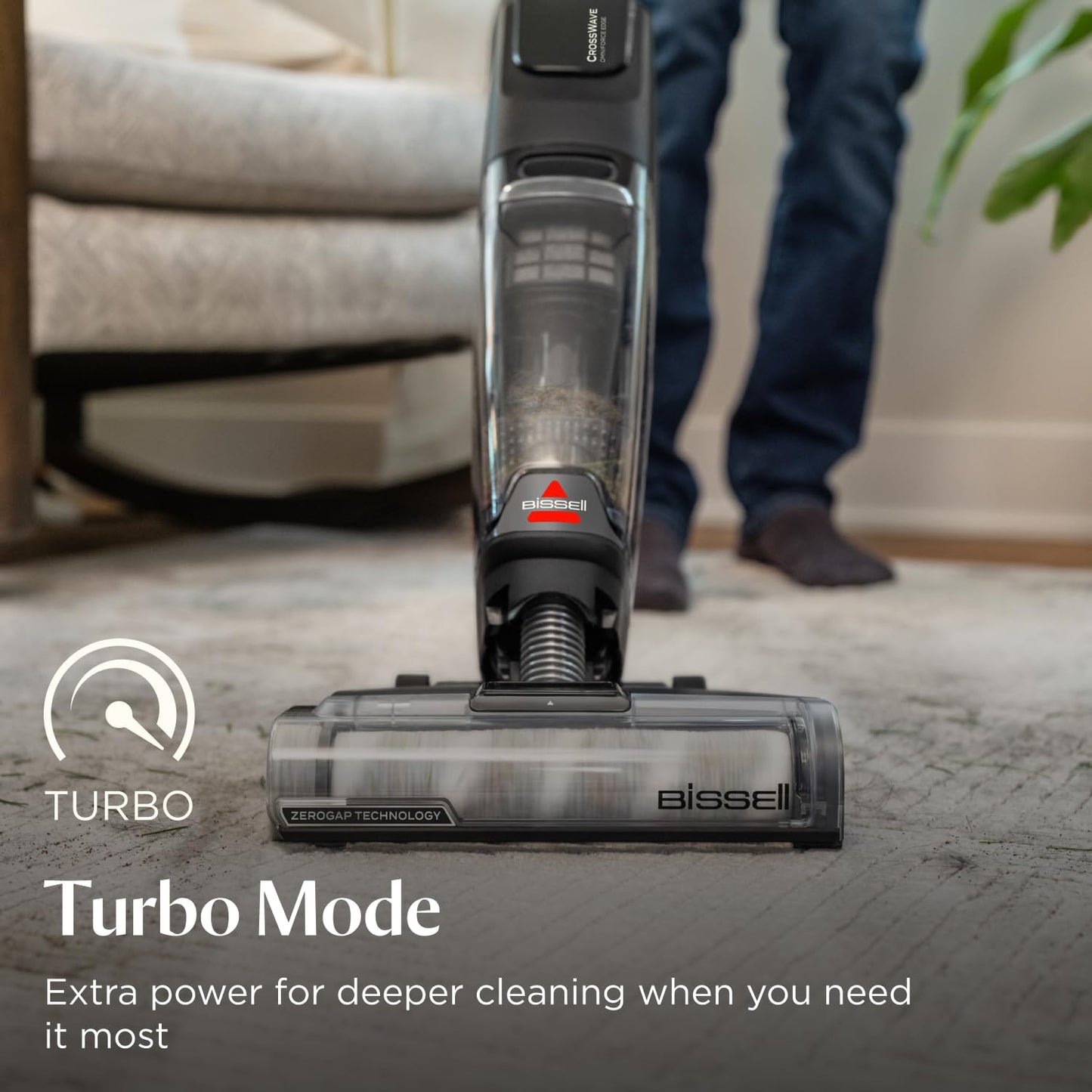 BISSELL CrossWave OmniForce Edge, Cordless Wet-Dry Vacuum Cleaner, Powerful Floor Cleaner, Multi-Surface Wet-Vacuum Cleaner (Hard & Soft), Edge-to-Edge Floor Cleaner machine with ZeroGap™ Tech, 4017E