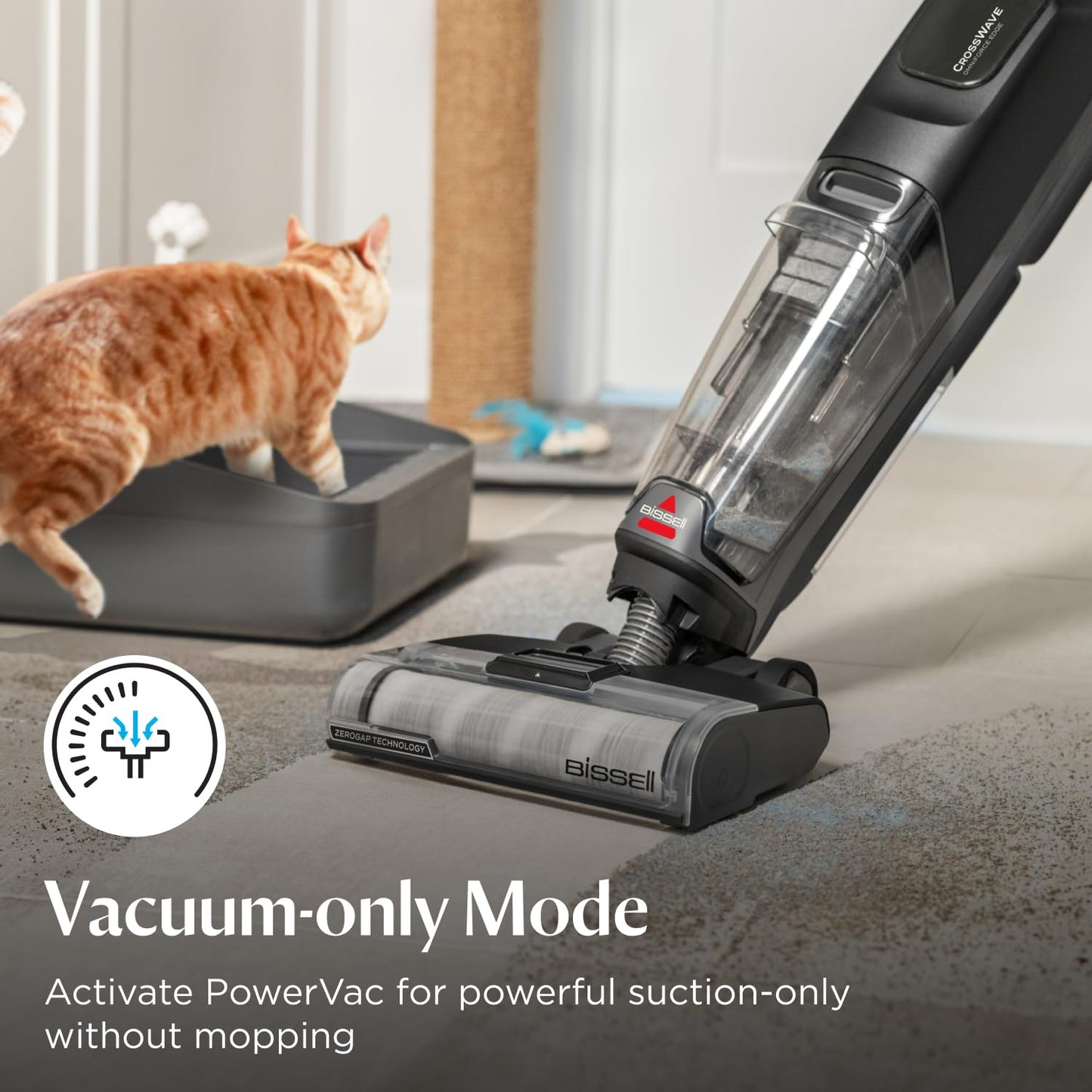 BISSELL CrossWave OmniForce Edge, Cordless Wet-Dry Vacuum Cleaner, Powerful Floor Cleaner, Multi-Surface Wet-Vacuum Cleaner (Hard & Soft), Edge-to-Edge Floor Cleaner machine with ZeroGap™ Tech, 4017E