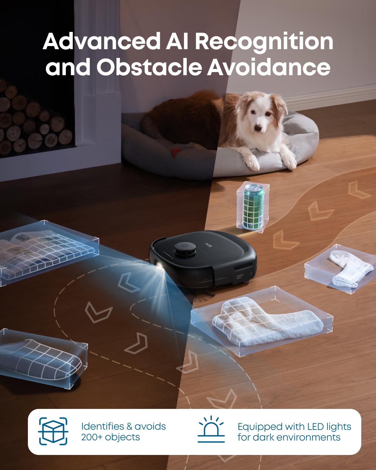 eufy E25 Omni Robot Vacuum Cleaner with Mop, HydroJet System, 20,000 Pa Turbo Powerful Suction, Zero Tangling, Corner-to-Edge Deep Cleaning and Mop Lifting, with Auto All-In-One Station