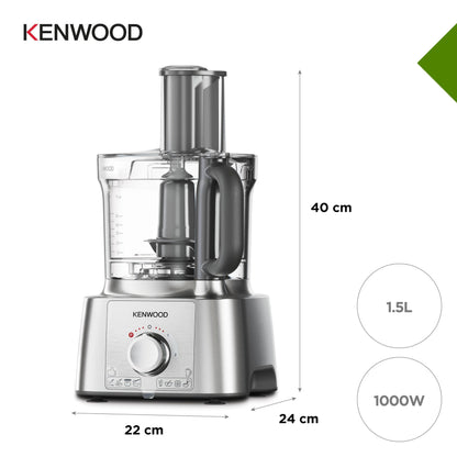 Kenwood FDP65.180SI 2 in 1 Food Processor Multipro Express, Silver, 3 Litre Bowl