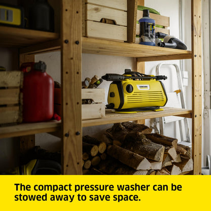 Kärcher K 3 Horizontal pressure washer, pressure: max. 120 bar, flow rate: 380 l/h, area performance: 25 m²/h, water filter, weight: 3.7 kg, high-pressure hose and gun, spray lance, dirt blaster