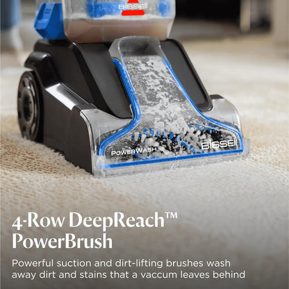 BISSELL PowerWash Compact, Compact Carpet Cleaner for Stains & Odours, Portable Carpet Stain Remover, Multisurface Rug Cleaner, 600W, Corded,76 dBa, 4055E