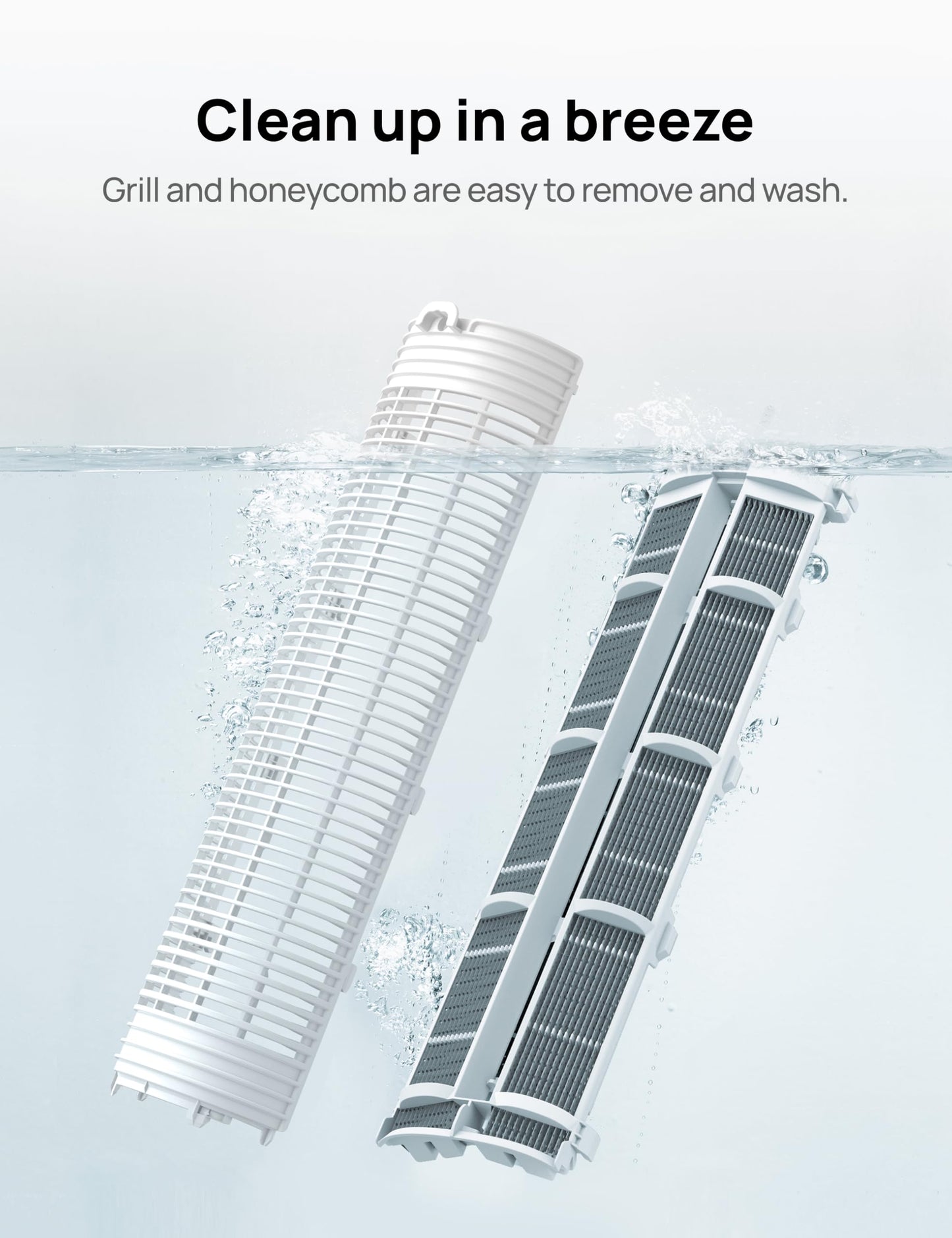 DREO 40“ Evaporative Air Cooler, 35dB Silent Cooling Fan that Blow Cold Air, 80° Oscillating Bladeless Tower Fan for Bedroom, Removable Water Tank, Ice Packs, Remote Control, 4 Speed, 7H Timer, White