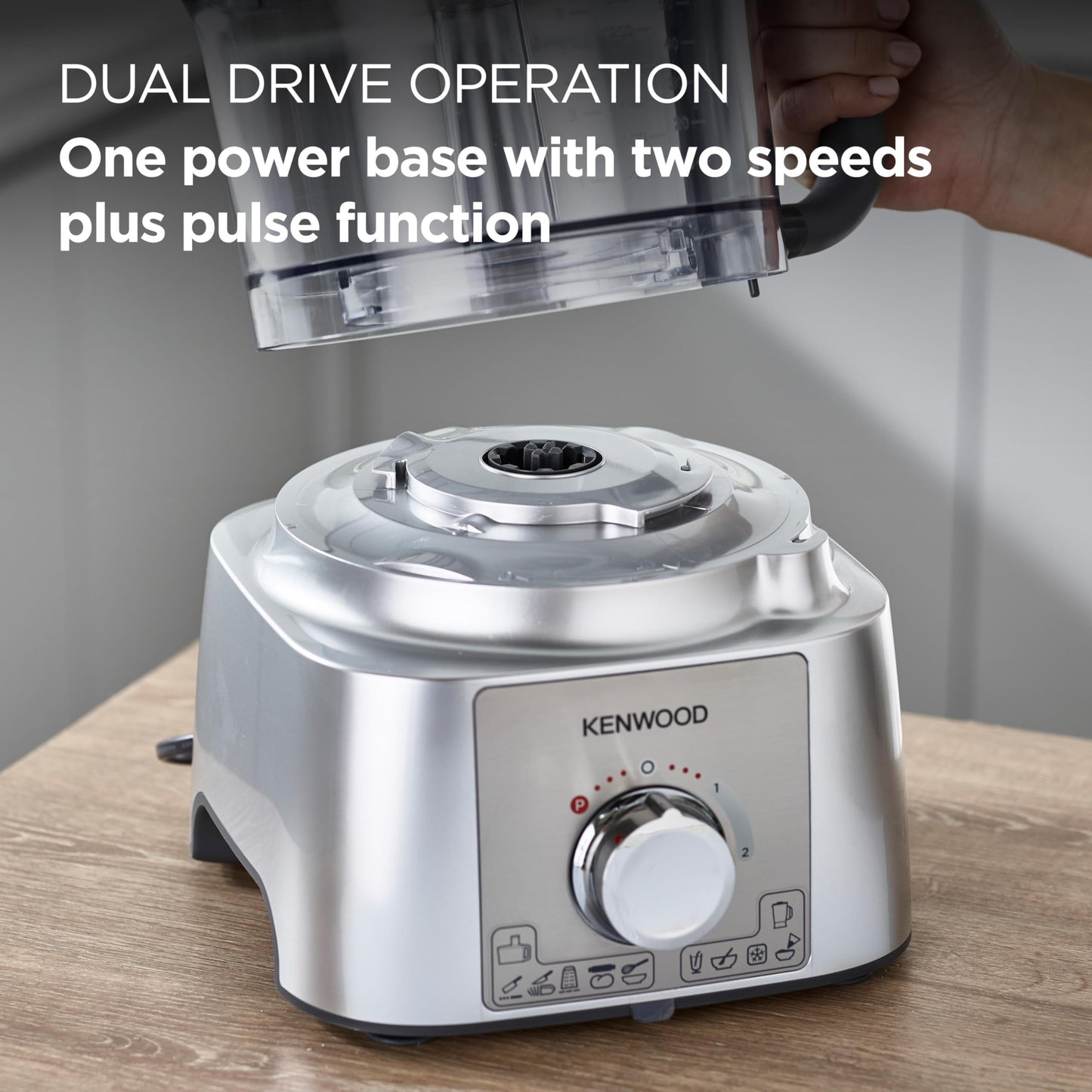 Kenwood FDP65.180SI 2 in 1 Food Processor Multipro Express, Silver, 3 Litre Bowl