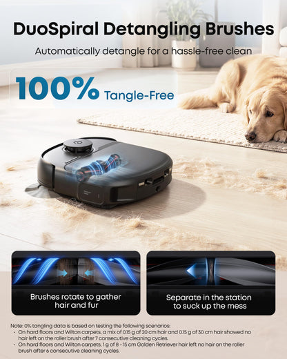 eufy New 2026 Robot Vacuum Cleaner With Mop,C28 Omni,HydroJet Self-Cleaning Roller Mop,Upgraded from X10 Pro,15,000Pa Suction,All-in-1 Station,Tangle-Free,Auto Mop Washing&Drying,AI Obstacle Avoidance