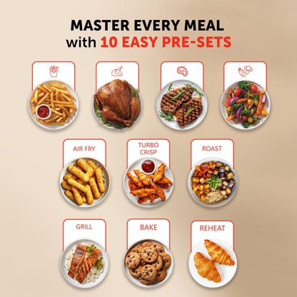 Breville Halo Flexi Air Fryer & Large Mesh Tray | Digital Dual Air Fryer Oven | 11L: Serves 10+ | FryBakeGrillRoast & Reheat | 2400 W | Save £65 a Year on Energy Bills* | Black [VDF138]