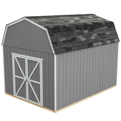 Handy Home Products Braymore 10×16 Do-It-Yourself Wooden Storage Shed with Floor